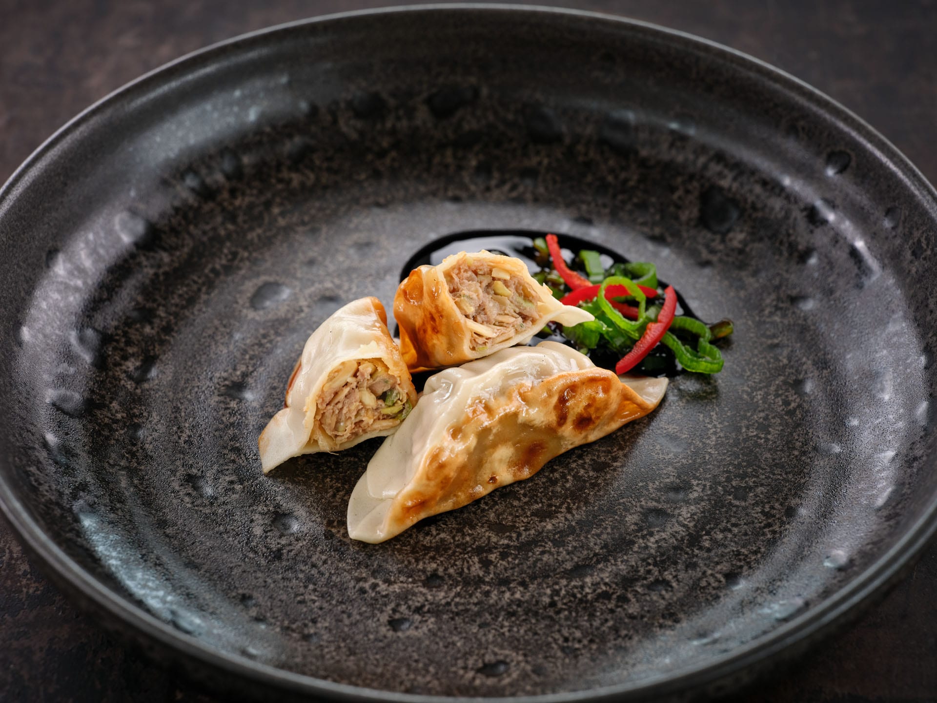 Gyoza goldbraun angebraten